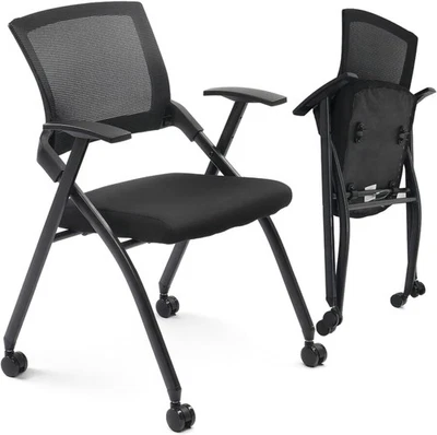 Silla de Oficina Portátil - Silla de Oficina Plegable con Ruedas - Silla Plegable Ergonómica Foto 1 de 4