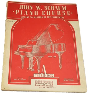John W Schaum Piano Course The Red Book - Sheet Music Book  1945 - Picture 1 of 1