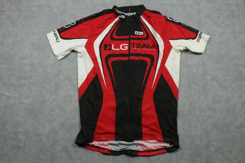 Camiseta deportiva de ciclismo Louis Garneau LG Team Race Series para hombre mediana roja negra bicicleta Foto 1 de 4