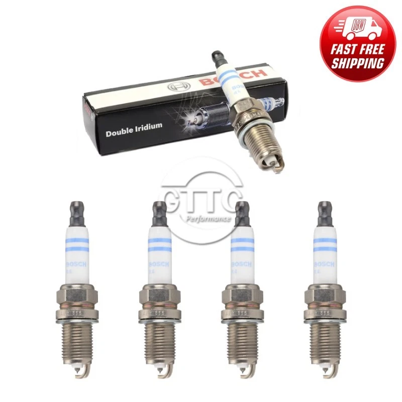 Подлинная двойная иридиевая свеча зажигания BOSCH 4 шт. для Audi A4 TT/Chevy Cruze Sonic L4 - Изображение 1 из 4