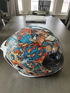 ICON Airflite ReDoodle Motorcycle Helmet Size Large - Picture 1 of 13
