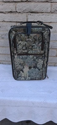 Bagagem de mão Impuls Rolling Carry On 2 rodas alça retrátil 22x14x9 GreenFloral  - Imagem 1 de 4