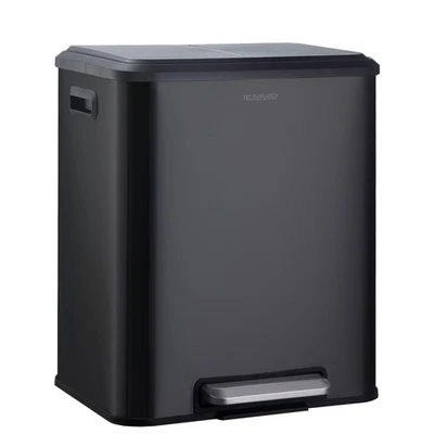 Mülleimer 2 Fächer 30 L (2x 15 L) Fassungsvermögen, Soft-Close & Pedal, Jack - Bild 1 von 2