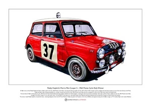 Paddy Hopkirk’s Mini Cooper S 33 EJB Limited Edition Fine Art Print A3 size - Picture 1 of 1