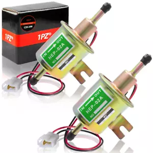 2 Packs 12V Electric Fuel Pump HEP-02A Universal Inline Low Pressure Gas Diesel - Picture 1 of 6