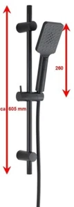 Brausestangen-Set Dusche Bad Duschstange Schlauch Handbrause schwarz Duschset - Bild 1 von 4