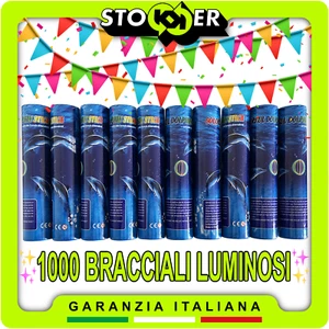 1000 BRACCIALETTI LUMINOSI STARLIGHT FLUORESCENTI BRACCIALI DISCOTECA FLUO PARTY - Afbeelding 1 van 10