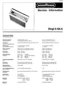 Service Manual Instructions for Nordmende Dinghy 5.195 A - Picture 1 of 1