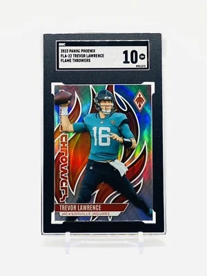 TREVOR LAWRENCE SP Silver Holo Flame Throwers 2023 Panini Phoenix Jaguars SGC 10 - Image 1 of 2