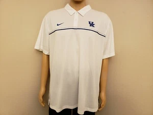 Nike Men's Kentucky Wildcats Dri-FIT Sideline White Polo CN7848-100 - Picture 1 of 3