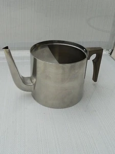 New Price Stelton Stainless Denmark Cylinda Teapot Arne Jacobsen - Picture 1 of 5