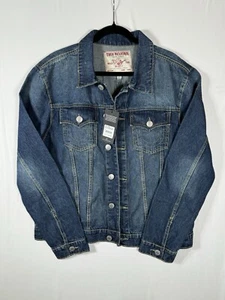 Neu mit Etikett True Religion JESSE SN Truckerjacke Herren L "MEDIUM DREAMY WASH" Denim - Bild 1 von 6