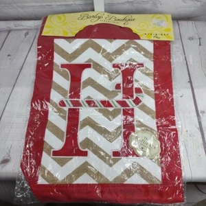 Evergreen Sackleinen Boutique Flagge Weihnachten Zuckerstange Monogramm Buchstabe H 17" x 12" - Bild 1 von 6
