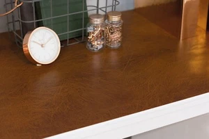 d-c-fix LEDER BRAUN selbstklebende Rückseite Plastikfolie Vinyl selbstklebend 90cm breit - Bild 1 von 15