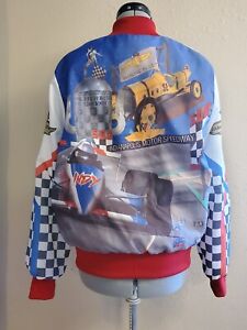 Vintage Indy 500 all over print Fanimation Jacket Med. Mens  racing Rare 90s 80s