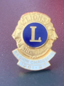 Vintage Lions Club Region Chairman 91-92 Lapel Badge Pin - Picture 1 of 6