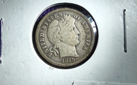 1915 Barber Dime VG to EF stunning details Cover