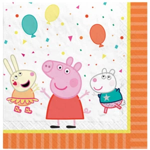 Peppa Pig Party Supplies Birthday Lunch Napkins 16 Pack Tableware Girl Boy - Picture 1 of 1