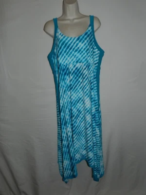 Vestido midi Luxe by Carmen Marc Valvo para mujer talla XL blanco verde azulado nuevo con etiquetas Foto 1 de 4