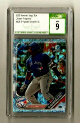 Vladimir Guerrero Jr 2019 Bowman Chrome Mega Box Mojo refrator BCP-1 CSG 9 Estado perfeito - Imagem 1 de 2
