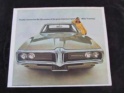 Lot of 11 1968 Pontiac Dealer Only SAMPLE Magazine Advertisements Firebird GTO - Image 1 of 4