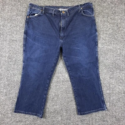 Pantalones de mezclilla Wrangler vintage años 90 pierna recta 48 x 30 bolsillos para hombre cremallera azul mosca Foto 1 de 4