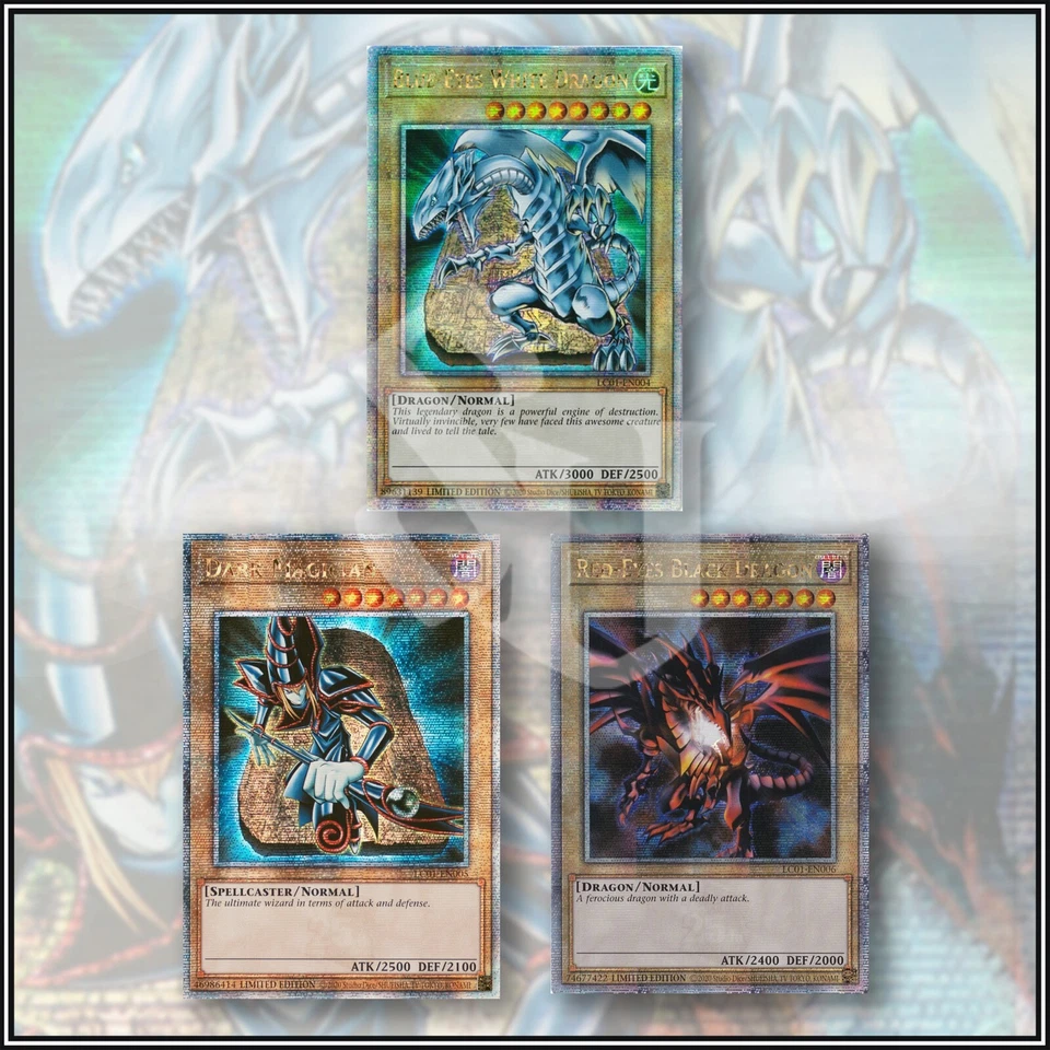 YuGiOh DARK MAGICIAN BLUE EYES RED DRAGON QUARTER CENTURY SECRET RARE LC01🔥 - Image 1 of 2