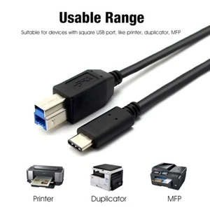 Cable USB 3.1 Tipo-C USB-C a USB3.0 Tipo-B M/M Impresora Escáner Adaptador Cable AU - Imagen 1 de 8