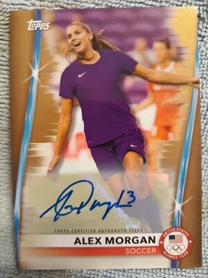 ALEX MORGAN 2020 Topps OLYMPIC GOLD AUTOGRAPH 09/20 #21 AUTO soccer - Image 1 of 2