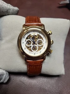 Elysee Dusseldorf Germany Automatic Skeleton Calendar Watch - Picture 1 of 7