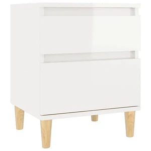 High Gloss Bedside Tables Drawers Storage Side Wooden Cabinets Nightstand White - Picture 1 of 10