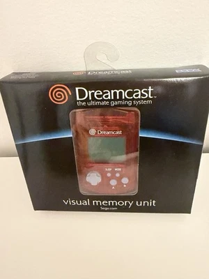 Tarjeta de memoria Dreamcast VMU RED SEGA oficial OEM nueva sellada de fábrica DC rara Foto 1 de 4