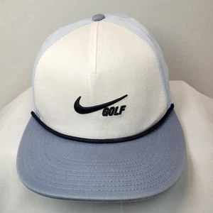 Cappello Berretto Uomo Nike Golf Retro72 Performance Logo Snapback - Bianco e Blu Bambino - Foto 1 di 11