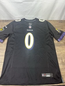 BALTIMORE RAVENS #0 Roquan Smith Black Football Jersey Men’s Medium Used - Picture 1 of 5
