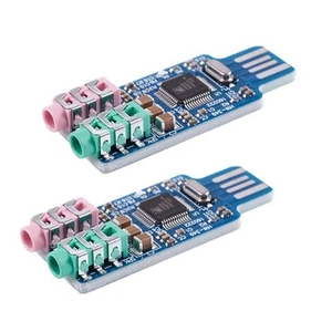 2Pcs Driver USB Sound Card CM108 USB Sound Card Chip Y5D24663 - Afbeelding 1 van 8