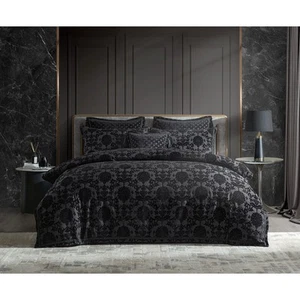 Davinci Imperial Black Quilt Cover Set - Queen - Picture 1 of 5