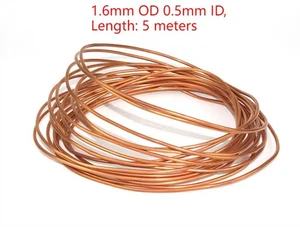 5 Meters Refrigeration Tubing Copper Tubing Coil Capillary 1.6mm OD 0.5mm ID - Picture 1 of 4