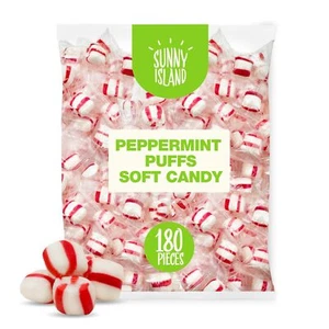 Peppermint Puffs Soft Candy, Refreshing Mints, Individually Wrapped, 2-Pound Bag - Picture 1 of 6