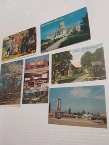 LOT of 6 MISSOURI Postcards Vintage MO 1970's. Unposted. - Picture 1 of 6