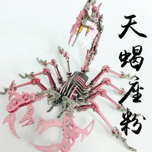 DIY 3D Metal Puzzle Pink Scorpion Assembly Buiding Model Educational Jigsaw Toy - Zdjęcie 1 z 6