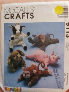 McCall's 9113 Bean Bag Animal Design Patterns designed by Bambini - Bild 1 von 2