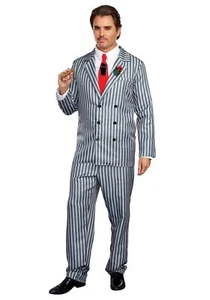 Dreamgirl Adult Gomez Costume, Mens Mr. Fright Halloween Costume 2X-Large - Picture 1 of 4