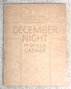 December Night by Willa Cather, 1st ed in this format 1933 illustrated hardcover - Picture 1 of 5