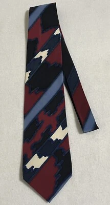 Corbata de cuello Robert Daskal pintada a mano arte abstracto diseñador firmada 60” x 4” EE. UU. Foto 1 de 4