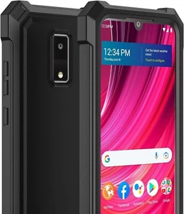 BLU View 4 (B135DL)/BLU View 2 2023 - Schwarz Hybrid Armor Ganzkörperhülle Abdeckung - Bild 1 von 6