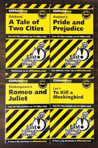8 Cliffs Notes Lot - Two Cites, Pride, Romeo, To Kill, 451, Frome, Animal, Pearl - Bild 1 von 4