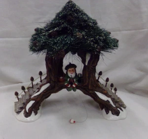 Dept 56 North Pole Woods Gone Fishing Christmas Elf Casting Off A Bridge #56930 - Picture 1 of 6