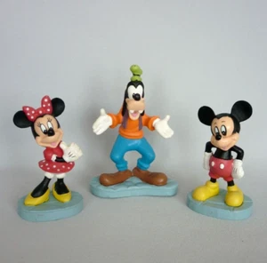 Disney Store Exclusive Mickey, Minnie Mouse & Goofy Figures. 10.5cm - 8.5cm Tall - Picture 1 of 9