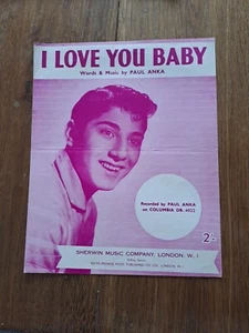 Original Sheet Music " I Love You Baby" By Paul Anka - Bild 1 von 1