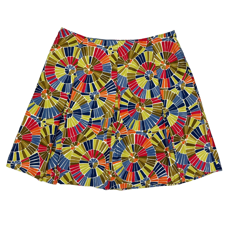 Falda Talbots Algodón Línea A Mosaico Geométrico Multicolor Forrada Algodón Talla 18 Foto 1 de 4